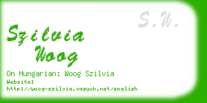 szilvia woog business card